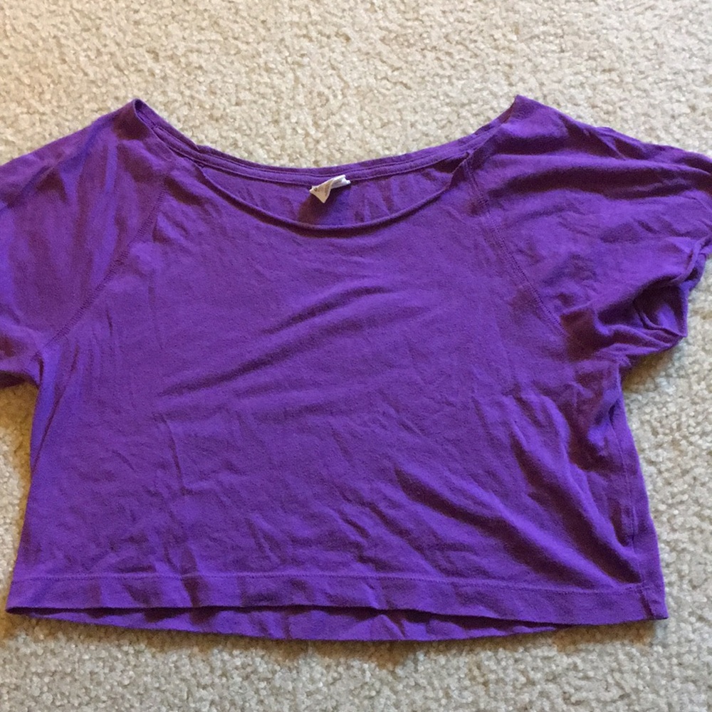 Purple workout crop top - Pink Victoria’s Secret